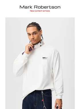 Mark Robertson25AW宽头圆领卫衣男百搭刺绣潮休闲长袖简约纯棉