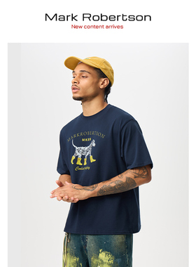 Mark Robertson2025ss印花短袖T恤原创设计个性圆领纯棉t半袖日系