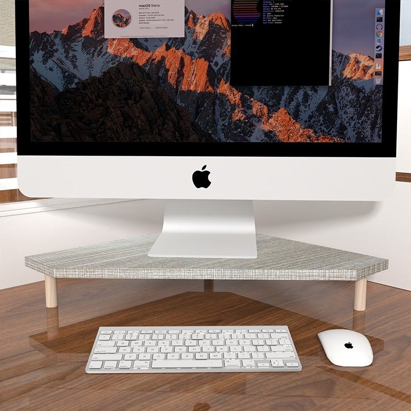 精选三角形电脑增高架办公室转角桌面收纳垫高台式显示器简易加高