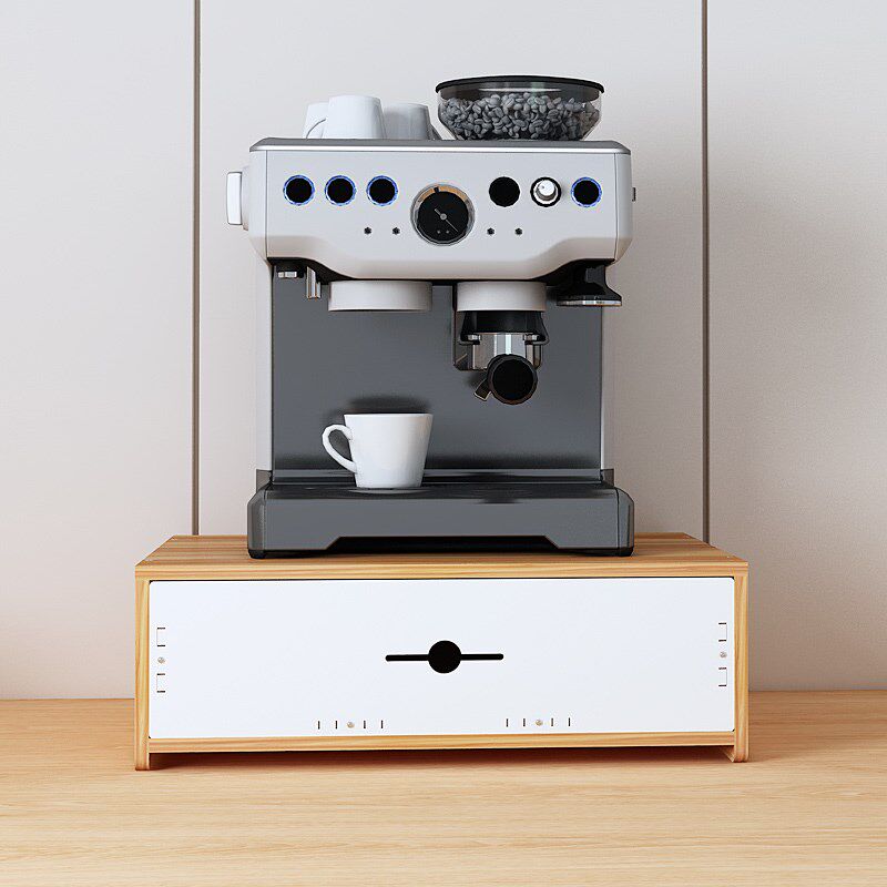 精选办公室小型咖啡机摆放台商用桌面带抽屉胶囊咖啡收纳盒茶包置