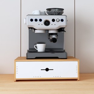 精选办公室小型咖啡机摆放台商用桌面带抽屉胶囊咖啡收纳盒茶包置