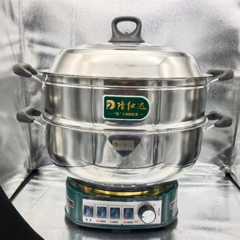 隆仕达多功能家用工地定时电热锅电蒸锅电煮锅电炒锅电火锅煮面锅