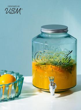 西班牙进口vsm可乐桶带龙头自助饮料水果酒冷泡茶壶玻璃瓶密封罐