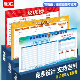 磁匠定制磁性软白板可擦写龙虎榜英雄荣誉榜业绩展示板销售排行PK