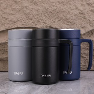 精选康林保温杯男款泡茶杯女生办公室316L大容量带手柄茶水分离杯