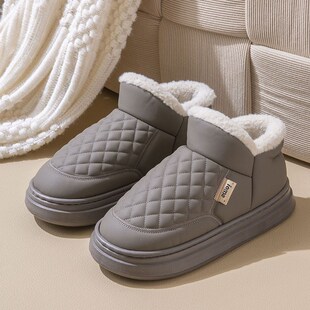 精选防水棉鞋男款冬季外穿加绒加厚包跟棉拖鞋保暖厚底防滑雪地靴