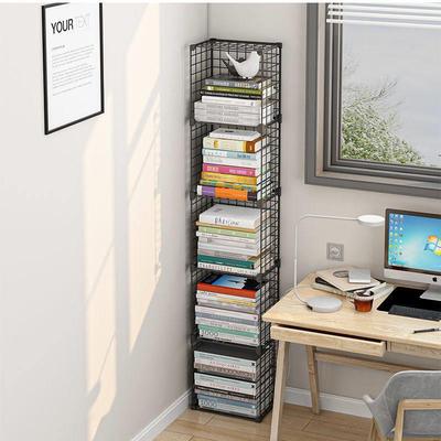 书架落地置物架桌面靠墙儿童绘本架小型简易铁艺收纳架子立架客厅