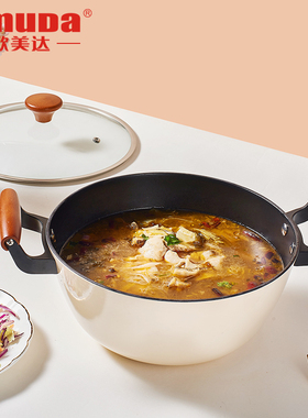 精选欧美达铸铁锅家用炖锅汤锅焖烧锅不粘锅电磁炉煮锅