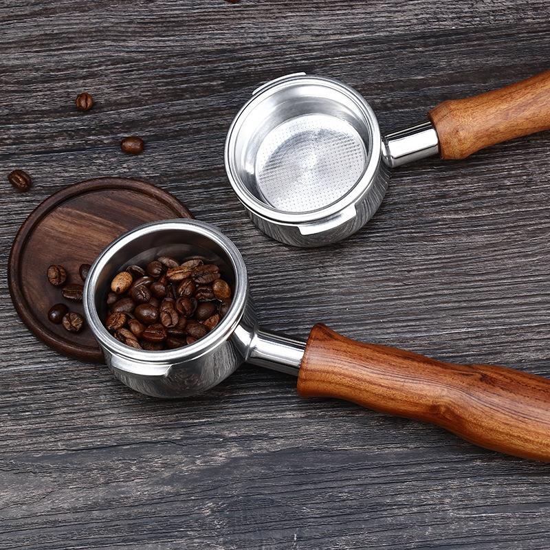 WPM惠家咖啡机改装套件实木把手不锈钢无底手柄58MM通用配件商用