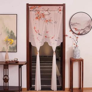 风水隔断帘家用玄关遮挡隐私组合帘子卧室厨房免打孔挂帘 门帘中式