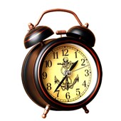 创意静音个性 复古怀旧闹钟摆 现代学生夜视灯闹钟床头金属闹钟欧式