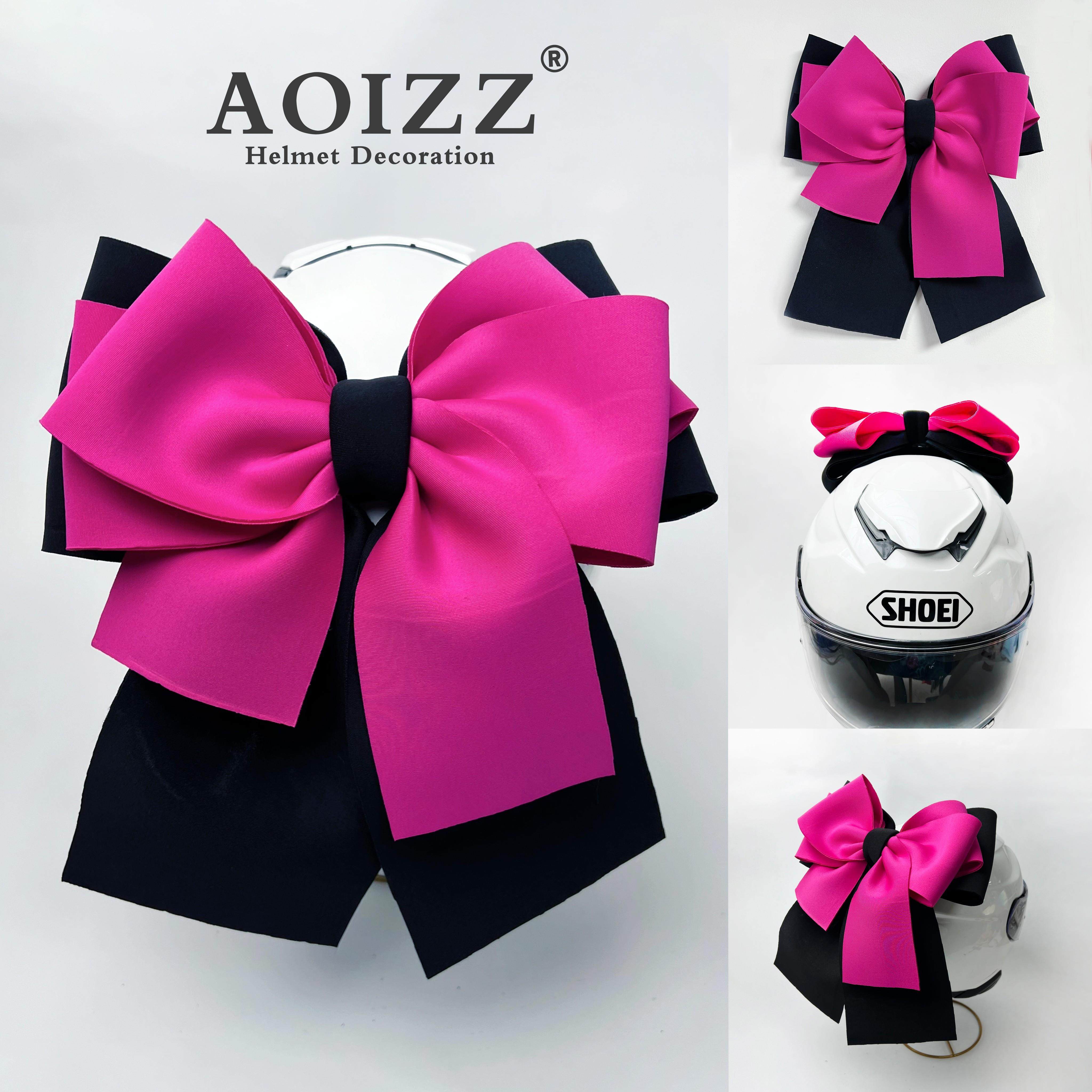 AOIZZ 滑雪摩托 托机车安全帽蝴蝶结上顶部装饰物品创意蝴蝶结装