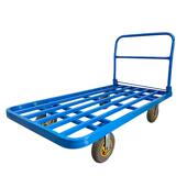 厂家直供折叠重型方管静音平板车高载重加厚钢管手推车拉货小推车