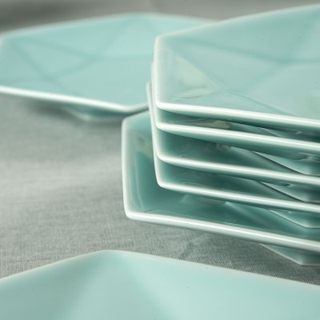 青瓷餐具家用菜盘简约现代盘子六角拼盘组合套装创意陶瓷碗碟盘子