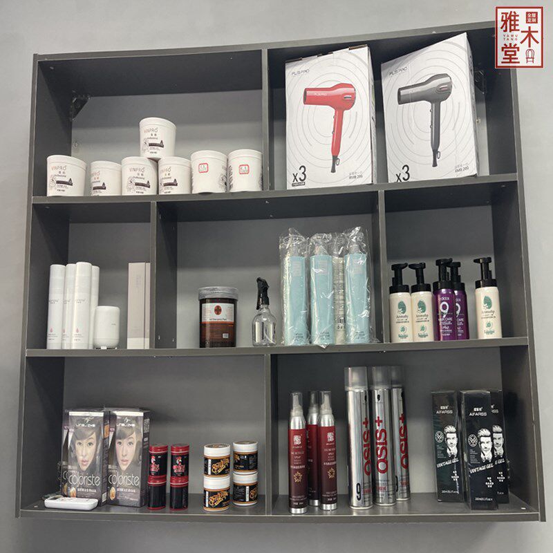 理发店毛巾墙柜美发店放毛巾的柜子挂墙发廊专用壁柜美容院收纳柜