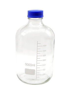 2L蓝盖丝口试剂瓶中性料硼硅玻璃瓶 实验室5升储液大瓶子GL60螺口