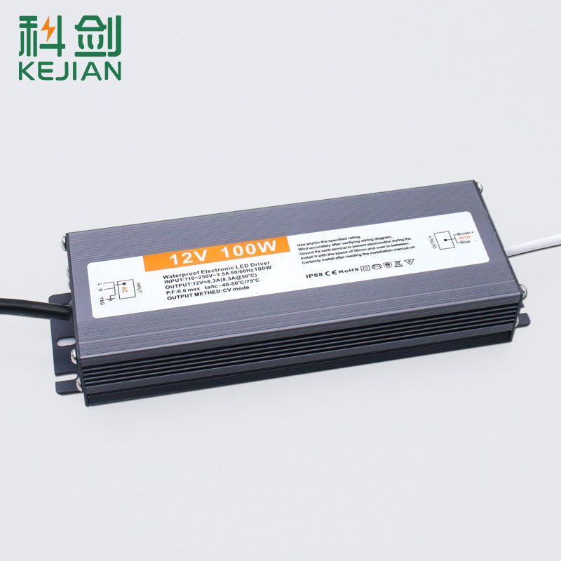 LED超薄防水电源变压器220V转DC12V24V30W60W80W100W200W350W400W - 实物图