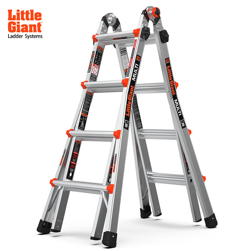 精品雷都捷特小巨人国外梯子家用折叠伸缩多功能升降铝合金2m人字