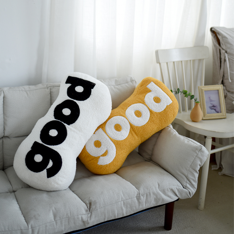 创意字母good抱枕夹腿长条x枕牀头靠枕汽车民宿装饰沙发靠垫午休