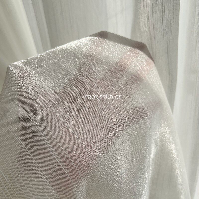 梦幻流星纱透光i不透人ins纱帘半遮光卧室窗帘窗纱阳台透气纱帘