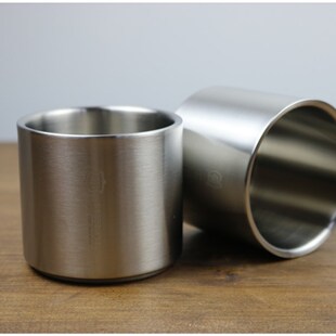 送长辈 手感厚实 18p/10不锈钢茶杯白酒杯两用防烫隔热双层咖啡杯