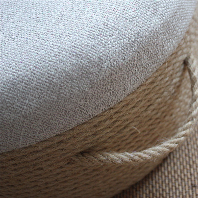 麻绳蒲团坐e墩手工麻布坐凳圆凳矮凳墩子实木框架凳子包邮客厅座