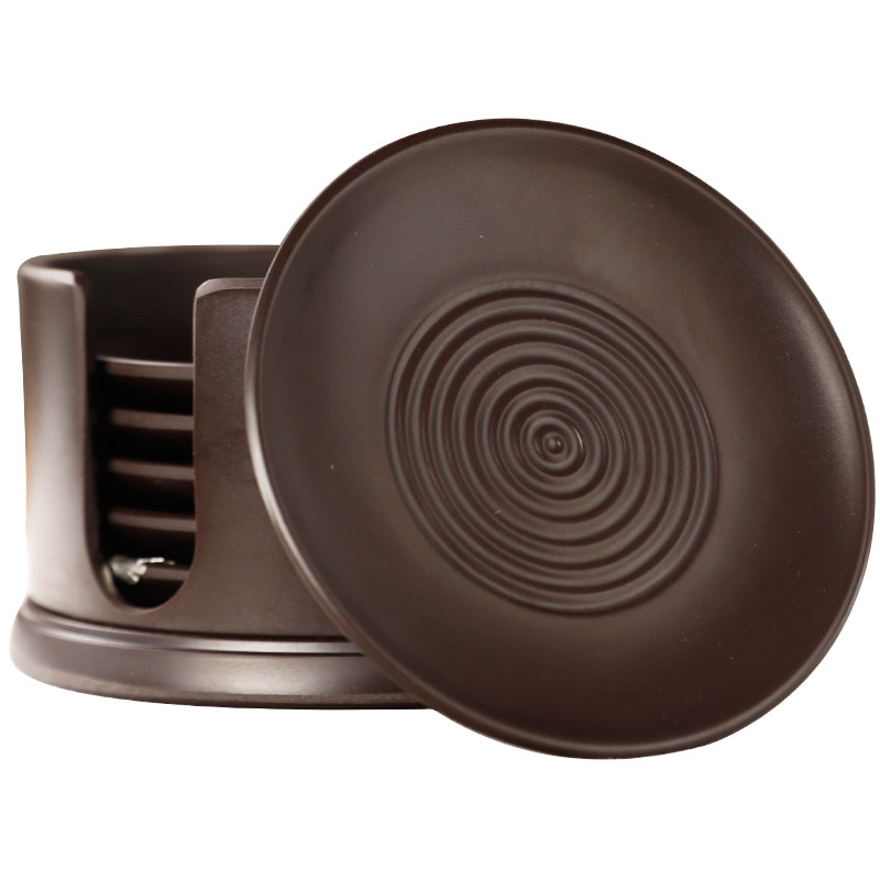 电木茶杯垫功夫茶道茶具t隔热垫子杯托日式家用黑檀木组合套装配