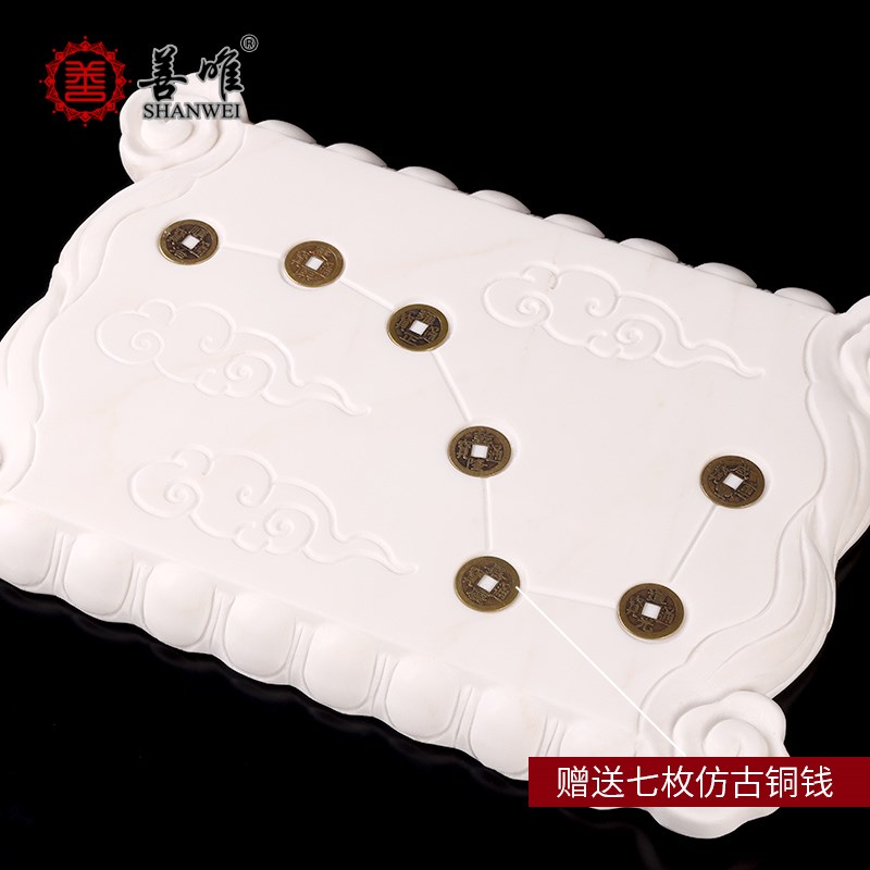 现货速发汉白玉如意七星棺床宝床七星板盒底座垫板防潮殡葬用品