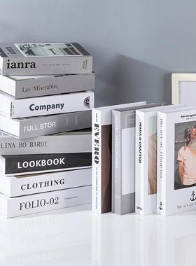 速发型饰书书摆件简约风格假书创饰品道具摆设模装装意客