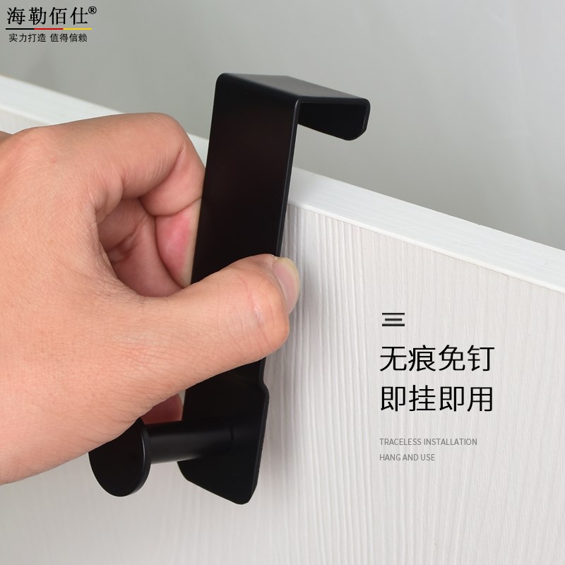 速发宿舍床边挂孔强打钩免力承重衣柜门后门上衣架挂衣钩毛巾挂钩