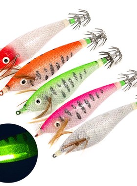 速发Liiada Fxshig Lure 6cm / 8cm iumious Squid JLg Fishig Wo