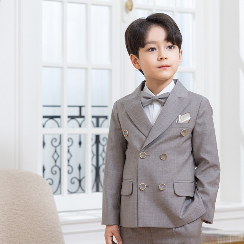 速发男童礼服儿童套装中大童西服外套演出服生日花童走秀2023新款