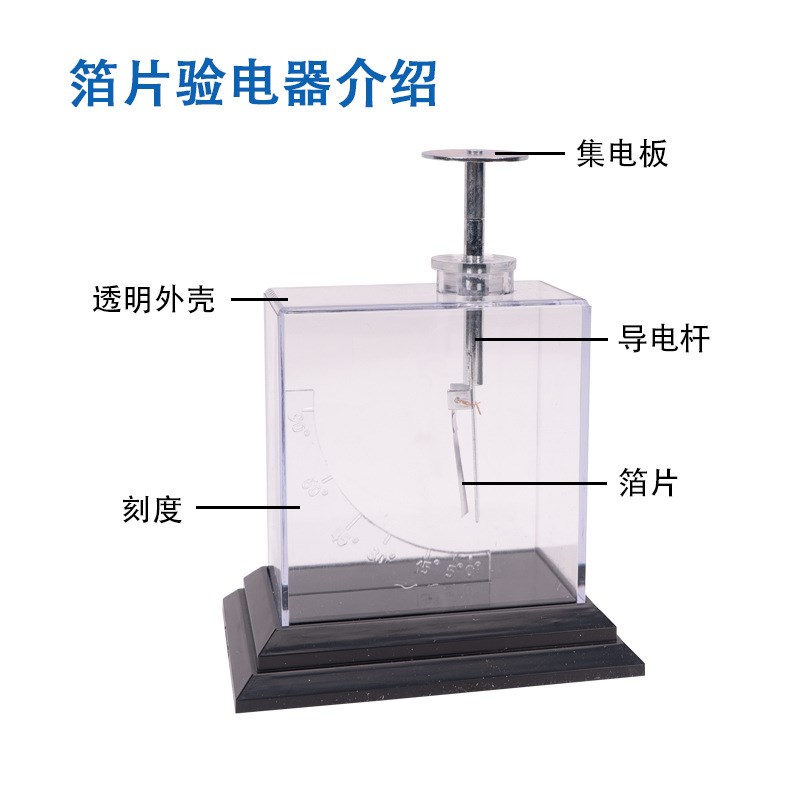 速发箔片验电器 大号一对教师用验电器静电实验教学仪器实验器材