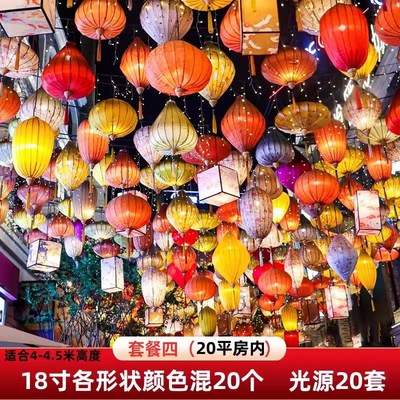 速发户外仿古古风灯笼古镇街道通道夜景装饰布置花灯异型越南灯