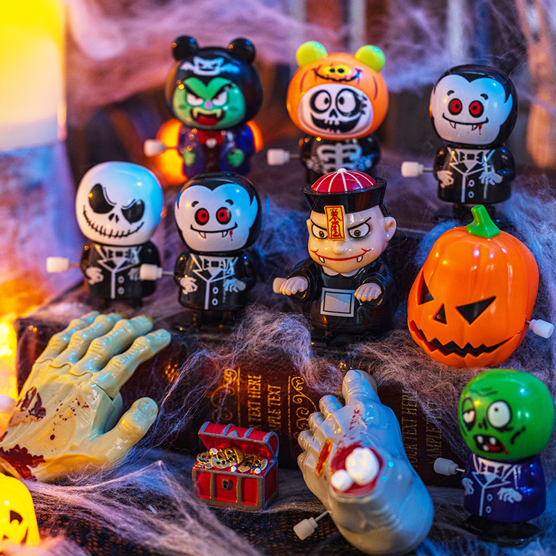 速发圣节南瓜灯发条装饰场题布置主景儿件摆童玩具礼品装扮道具