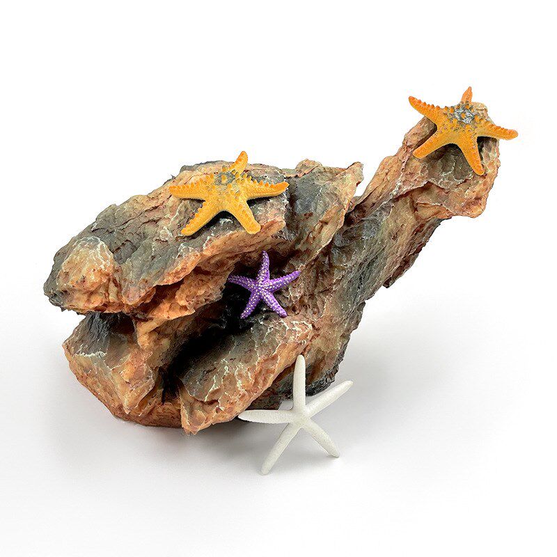 速发水族用品鱼缸山缸装饰品假山石水头族箱造景装饰供应假龟石树