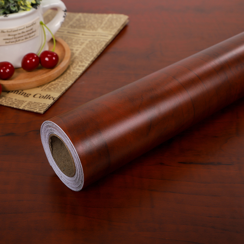 速发家具翻新水厚木纹自粘贴木红木仿木桌子面贴纸防加柜子衣柜纸