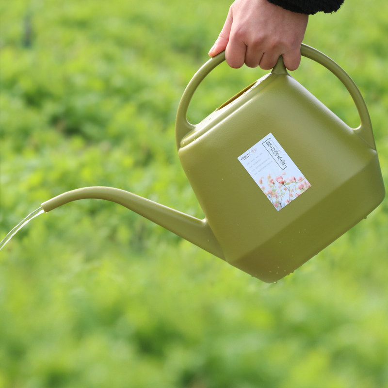 速发4L大容塑长嘴浇水壶家用量料园艺闲具洒水壶休工绿植盆栽浇花