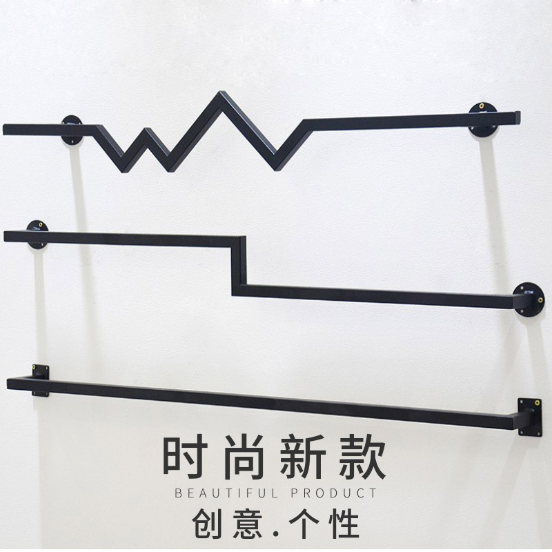 速发服装店上墙展示衣挂衣架正挂衣服架子壁挂式挂架杆墙上挂钩墙