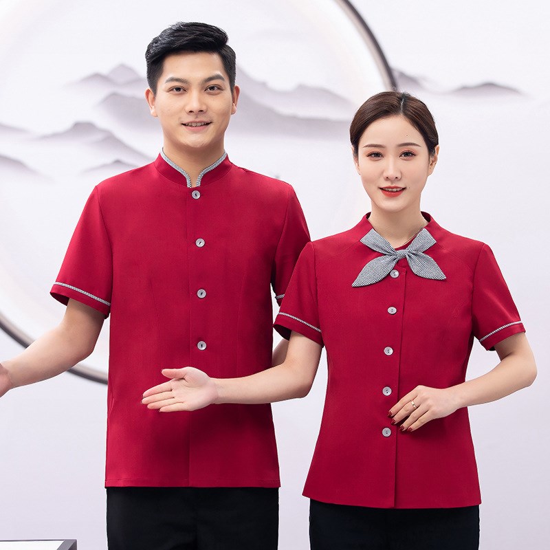 速发服务员工作服酒店中式餐厅茶楼餐饮服装火锅店饭店制服夏装