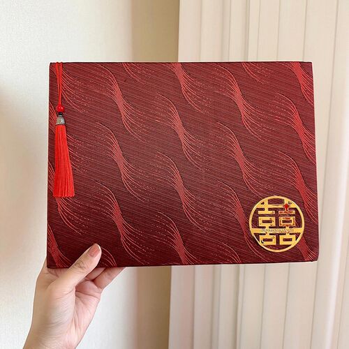 速发宾家婚品结婚喜字礼金簿婚礼薄签到本签名册人情记账本嘉吾随