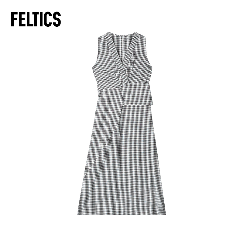 FELTICS淑女风格纹高知连衣裙