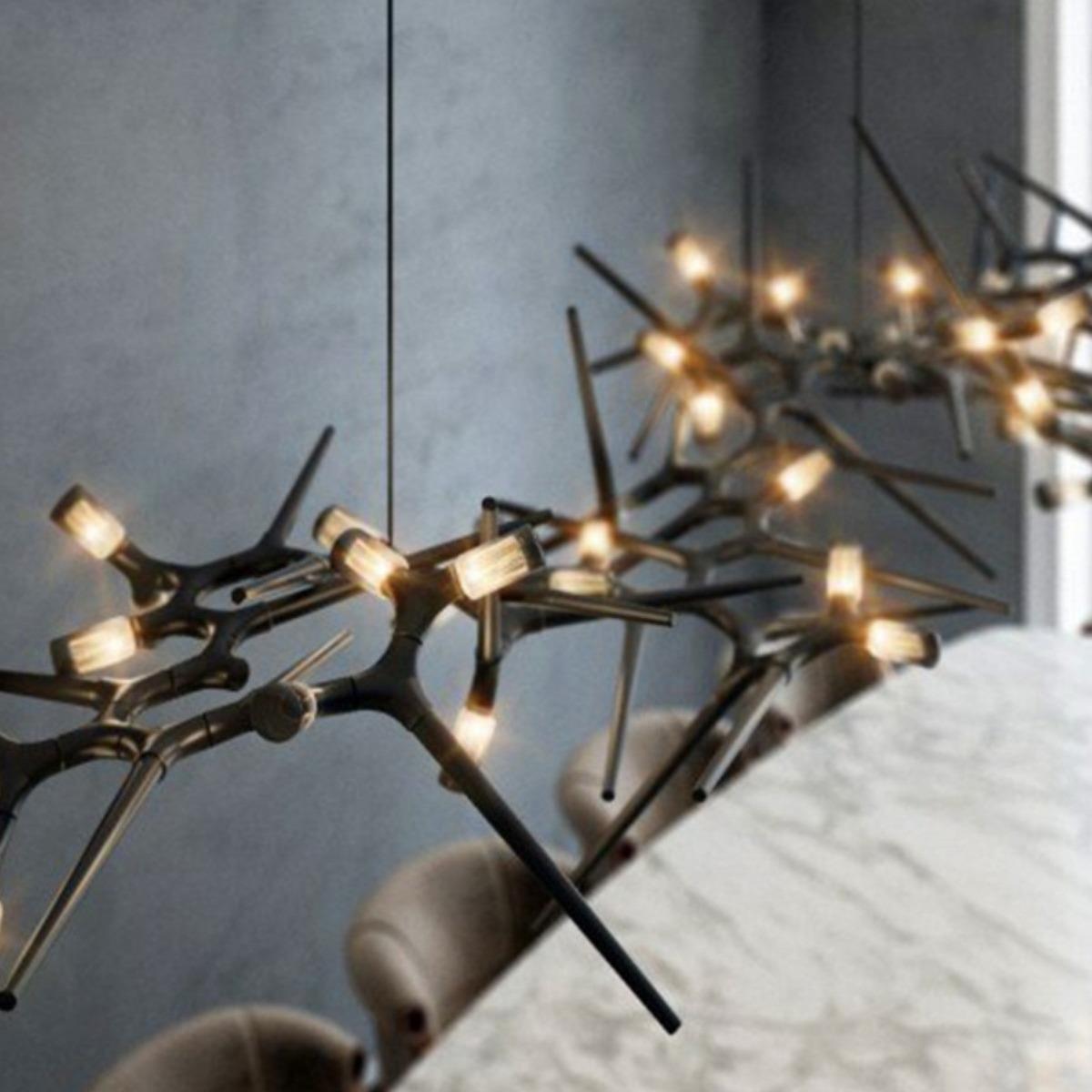 后现代轻奢工程酒店客厅吧台餐厅吊灯创意个性别墅大吊灯