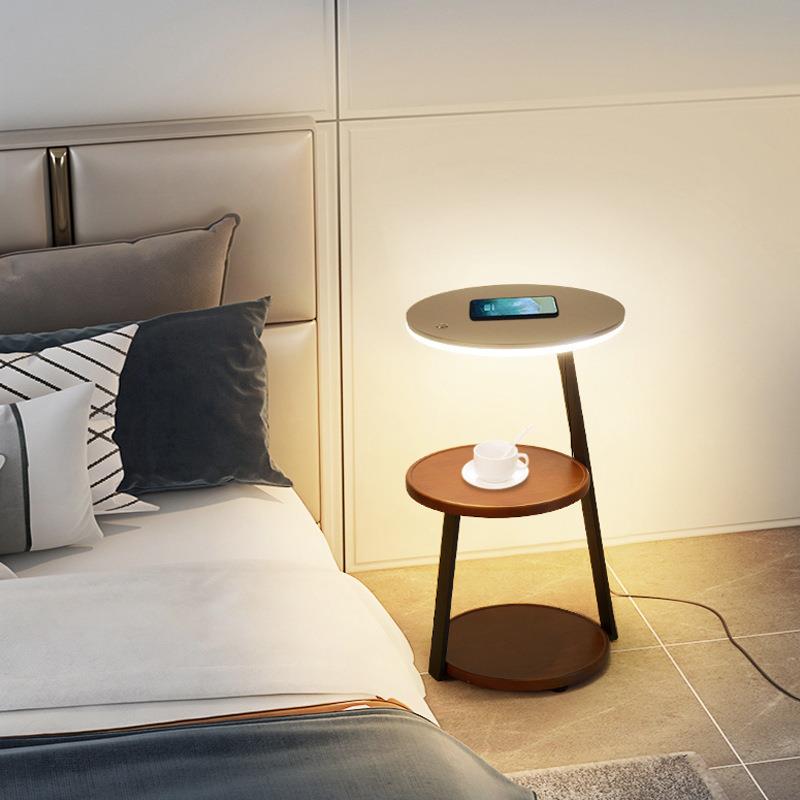 现代简约落地灯小台灯无线充电卧室床头柜沙发边几书房客厅阳台用