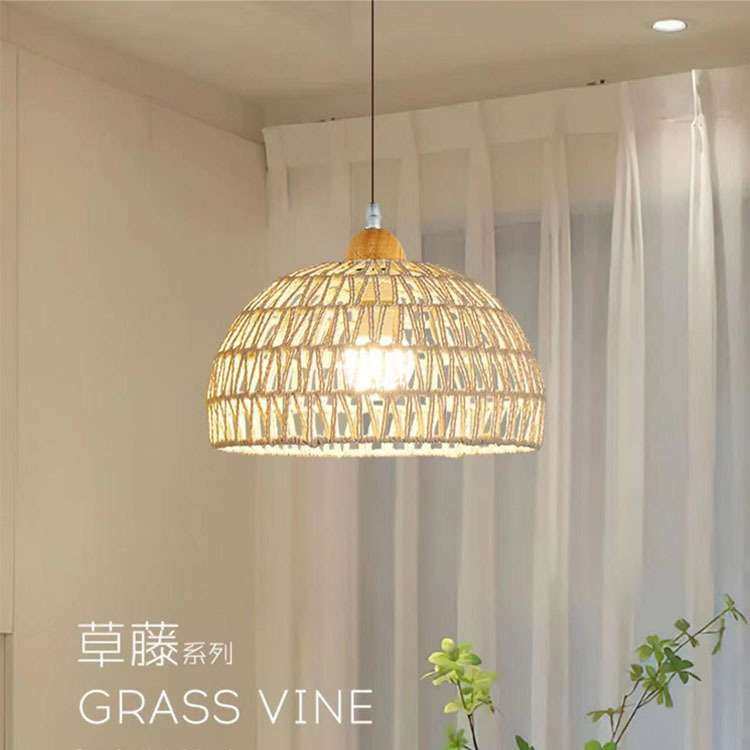 日式原木奶油风餐厅吊灯餐桌吧台灯复古民宿店铺卧室阳台藤艺灯具,纺织面料/辅料/配套,纺织机械配件,淘宝优惠券,粉丝福利购,淘宝优惠卷