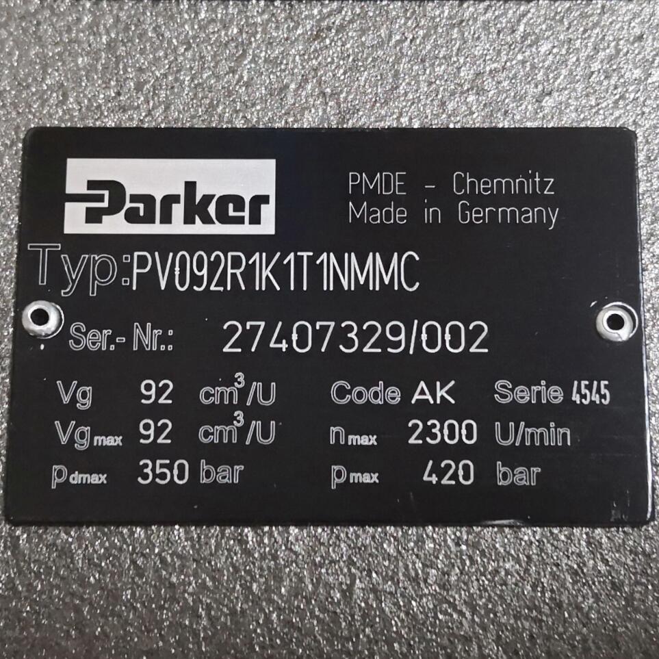 PV092R1K1T1NMMC # Parker//派克，液压泵，齿轮泵，叶片泵