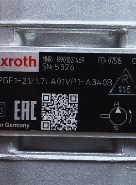 R901021469  PGF1-21/1,7LA01VP1-A340B # Rexroth//力士乐