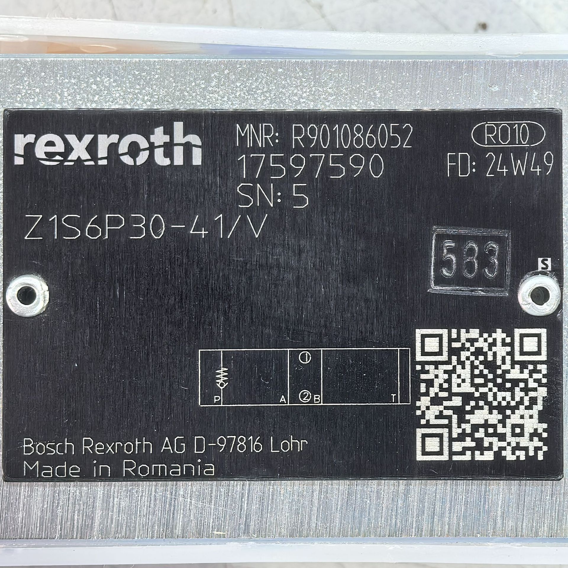 R901086052  Z1S6P30-41/V # Rexroth//力士乐，液压阀