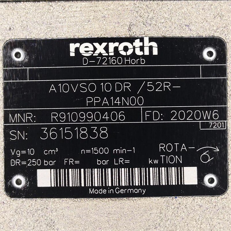 R910990406  A10VSO10DR/52R-PPA14N00 # Rexroth//力士乐