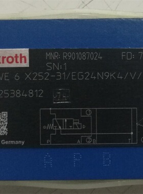 R901087024  Z4WE6X252-31/EG24N9K4/V/60 # Rexroth//力士乐